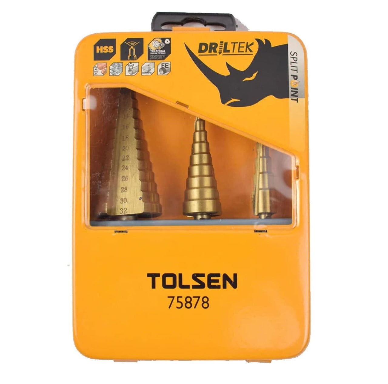 Tolsen Step Drill Set For Metal (3 PCS) - (AD65435)