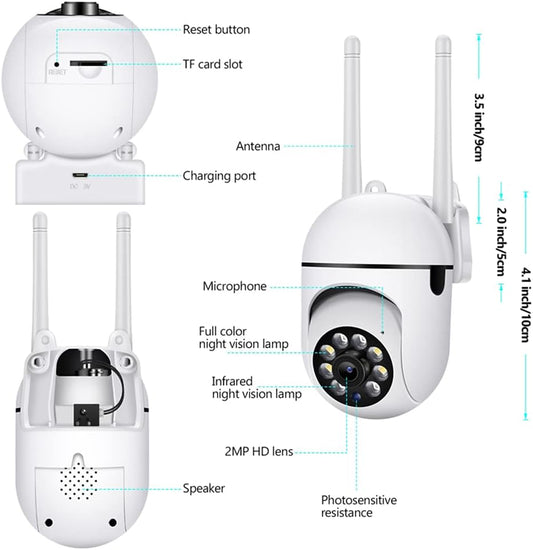 Tuya Smart 2.4G WiFi Indoor Camera Smart Home Security - (AD65555)
