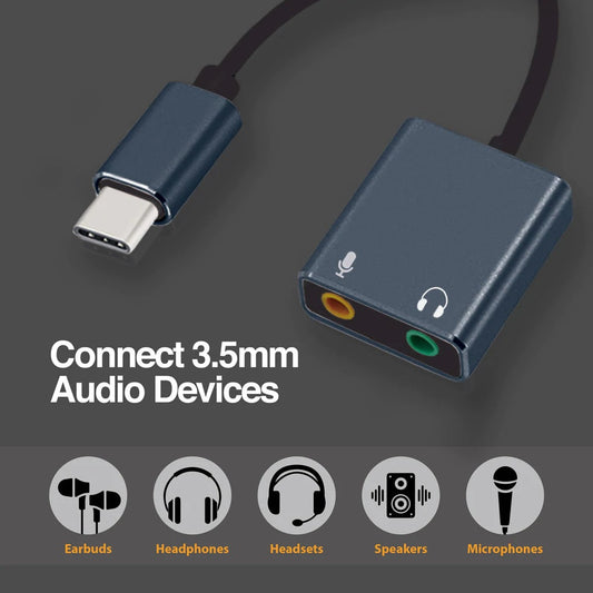 ARG-CB-0066 Argom Type-C Stereo Sound Cable Adapter - (AD65571)