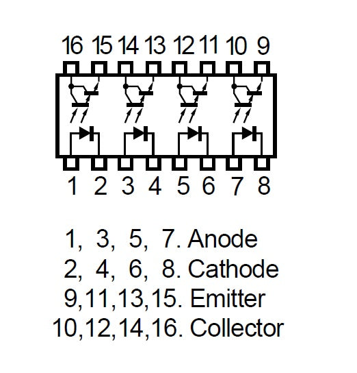 PS2502-4 Multi-Photocoupler Darlington Transistor - (AD66520)