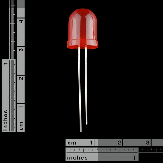 LED Red 10mm Diffused - (AD66696)