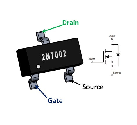 2N7002 (SOT-23) MOSFET N-Channel 60V @ 115mA - (AD67618)