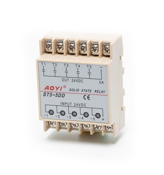 ST5-5DD 5-Phase Solid State Relay SSR 5A @ 24V (24VDC) - (AD67926)
