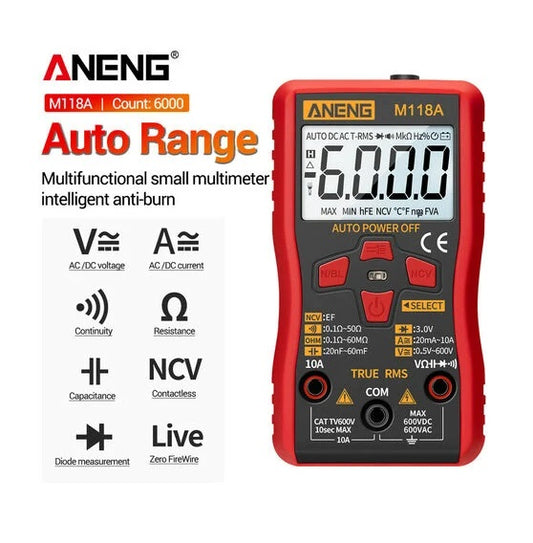 M118A ANENG Mini Multimeter Tester with Auto Range - (AD68195)