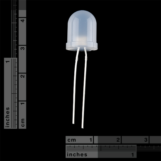 White 10mm Diffused LED - (AD69434)