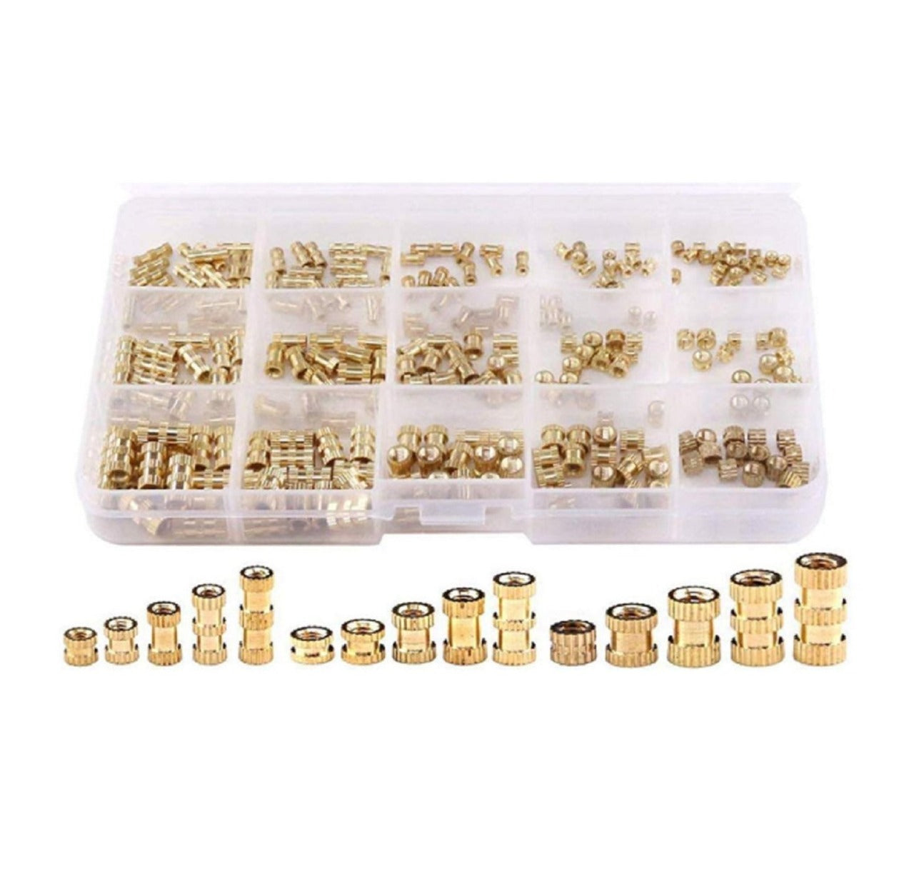 Female Threaded Insert Assortment Kit (250 PCS M2-M3-M4) - (AD71446)