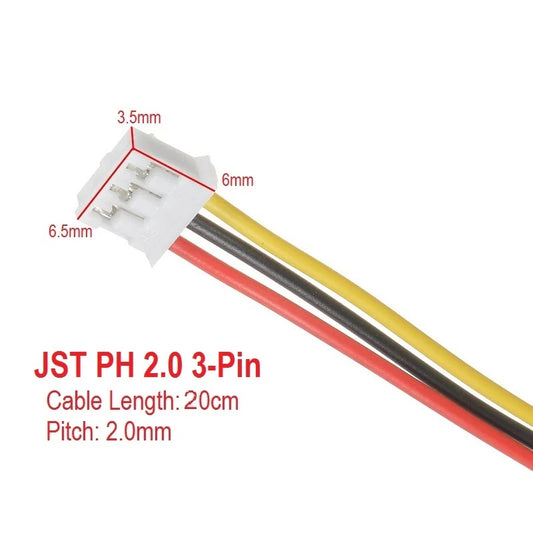 3 Pin - 2.0mm JST-XH2.0 Cable Connector - (AD73700)