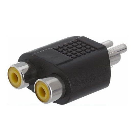 P-221 RCA Plug to Dual RCA Jack Adapter - (AD74607)