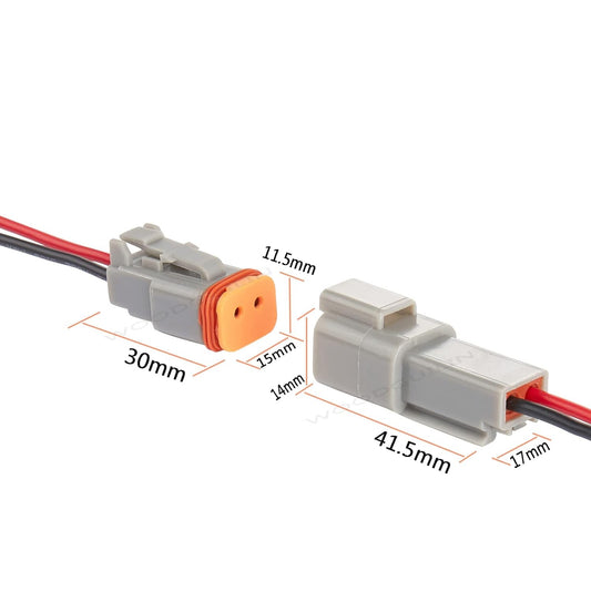 DT04-2P/DT06-2S Waterproof Automotive Connector Kit - (AD83494)