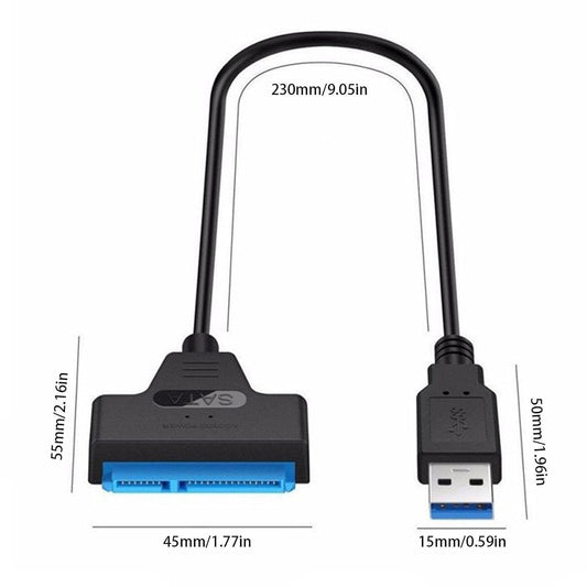 USB 3.0 to SATA Cable For External 2.5" HDD SSD Hard Drive - (AD84689)