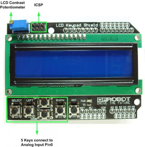 Arduino LCD KeyPad Shield - (AD21079)