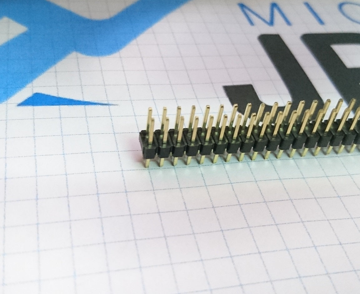 2x40 Pin 2.54mm Double Row Header Male Breakable - (AD3776)