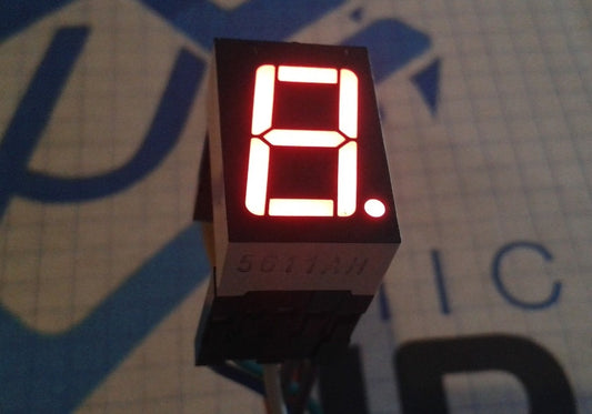 Display LED Rojo 7 Segmentos 1 Digito Anodo Comun 0.56" - (AD8095)