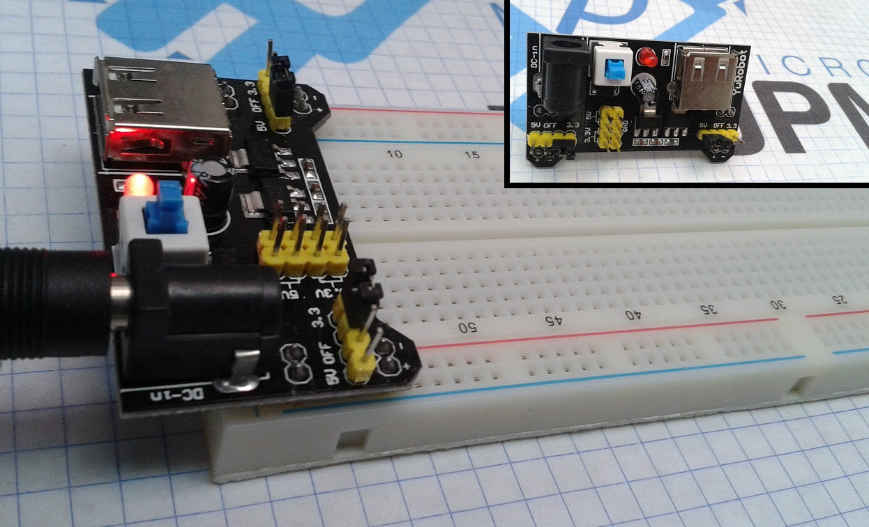Breadboard Power Supply Module 3.3V - 5V - (AD807)