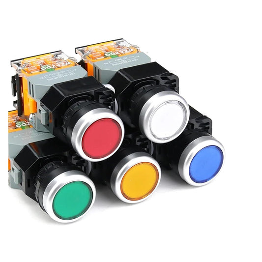 AD16-22DS Green Push Button Switch Momentary (110V) - (AD63046)