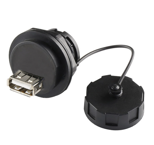 Waterproof USB 2.0 Connector - Panel Mount (Female to Female) - (AD80601)