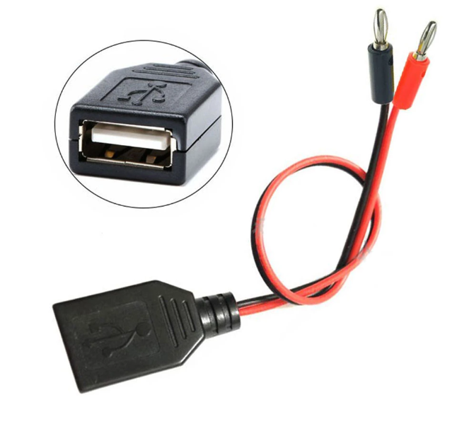 USB Female to 4mm Banana Plug Test Lead - (AD80608)