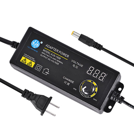 KJS-1509 60W 3-24V Adjustable Adapter With Voltage Display - (AD31476)