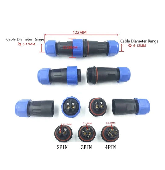 LD20 2-Pin IP68 Waterproof Connector (Male & Female) - (AD75068)