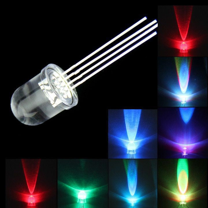 LED - RGB 10mm Clear Common Cathode - (AD27721)