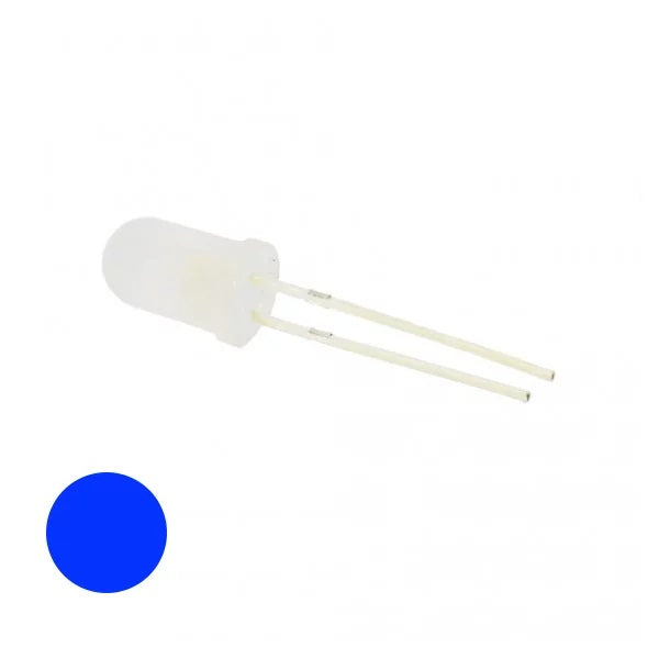 5mm Diffused Blue LED (White Diffused Lens) - (AD23426)