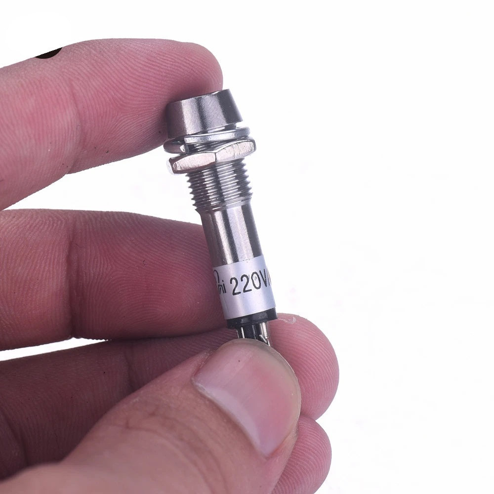 XD8-1 Yellow LED 8mm Metal Indicator Light 110-220V - (AD73680)