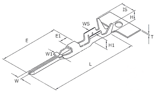 Male Pin Connector for Dupont Jumper Wire Cable (10 Pack) - (AD21115)