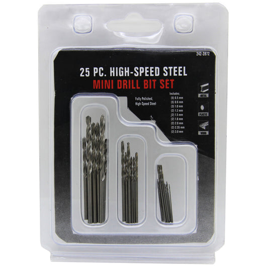 0.5mm - 3mm HSS Drill Bit Kit For PCB (25pcs) - (AD18672)