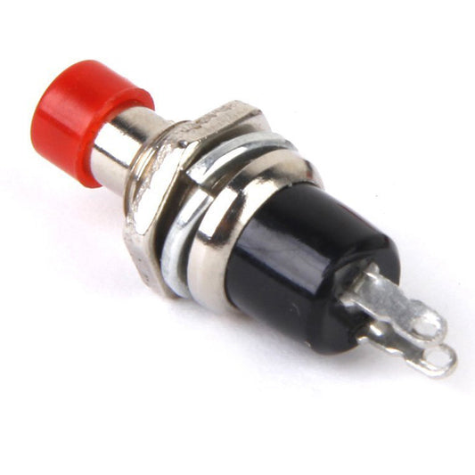 PBS-105 Red Knob Push Button Momentary Panel Mount SPST-NO - (AD24773)