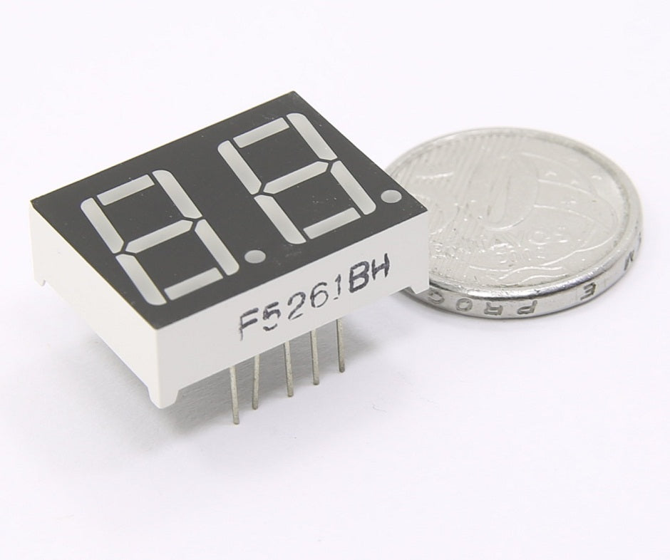Display LED Rojo 7 Segmentos 2 Digitos Catodo Comun 0.56" - (AD8088)