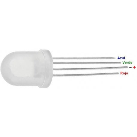 5mm Common Cathode Diffused RGB LED - (AD13920)