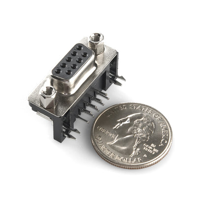 9 Pin Female Serial Connector - PCB Mount [PRT-00429] - (AD23973)
