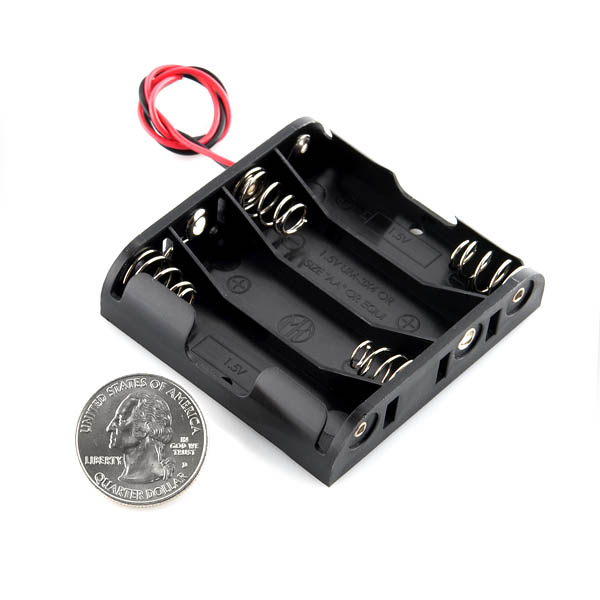 Battery Holder - 4xAA Square [PRT-00552] - (AD34400)