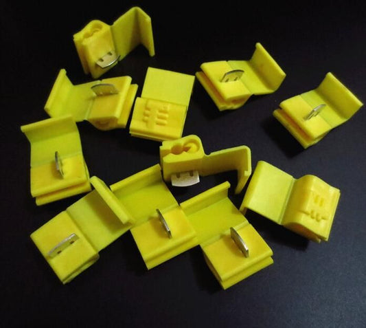Fast Quick Splice Lock Connector Crimp Yellow AWG 12-10 [10 PCS] - (AD50504)