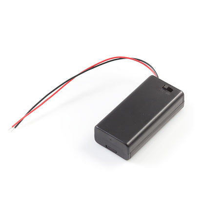 Battery Holder 2xAA with Cover and Switch [PRT-09547] - (AD15752)