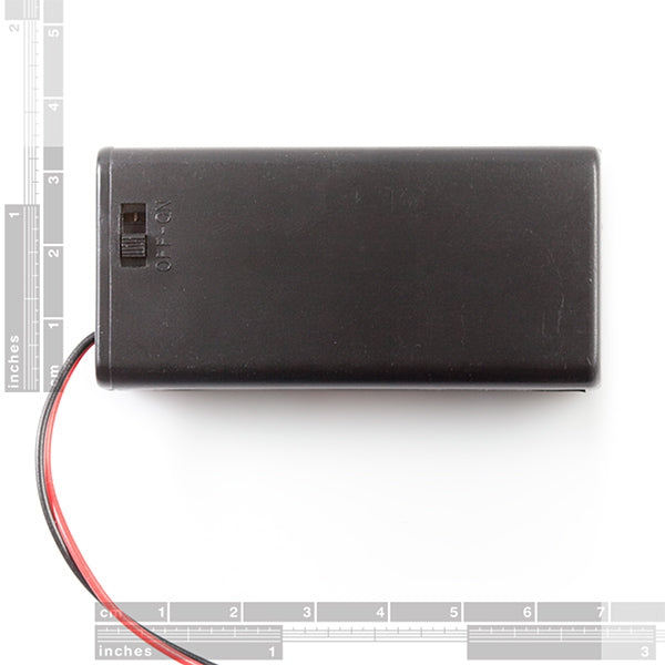 Battery Holder 2xAA with Cover and Switch [PRT-09547] - (AD15752)