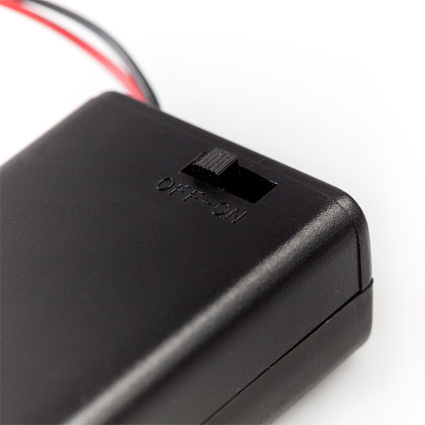 Battery Holder 2xAA with Cover and Switch [PRT-09547] - (AD15752)