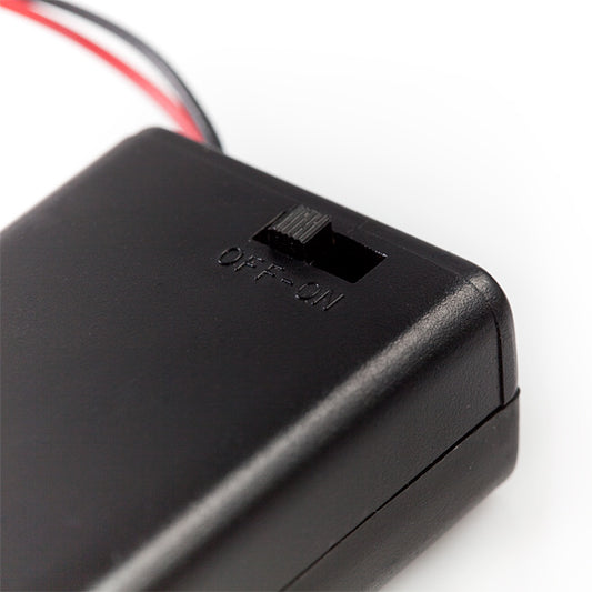 Battery Holder 2xAA with Cover and Switch [PRT-09547] - (AD15752)