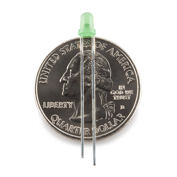 Green LED 3mm Diffused - (AD7814)