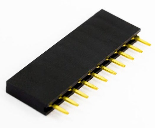 10 Pin Female Single Row 2.54mm Header - (AD7906)