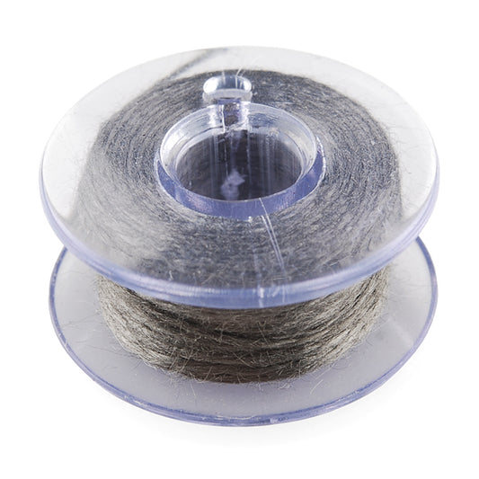 Conductive Thread Bobbin - 30ft (Stainless Steel) - (AD9619)