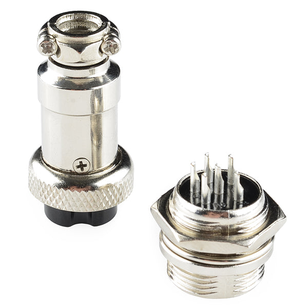 6-Pin Chassis Connector - Panel Mount (male and female) - (AD18213)