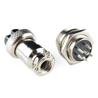 6-Pin Chassis Connector - Panel Mount (male and female) - (AD18213)