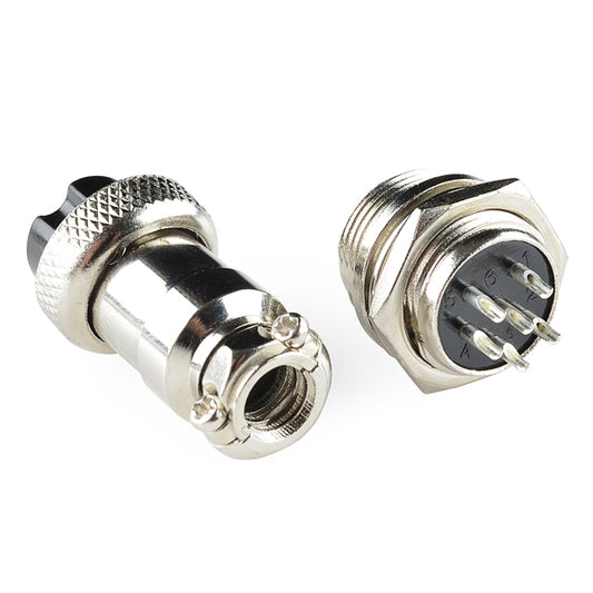6-Pin Chassis Connector - Panel Mount (male and female) - (AD18213)