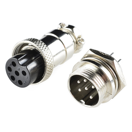 6-Pin Chassis Connector - Panel Mount (male and female) - (AD18213)