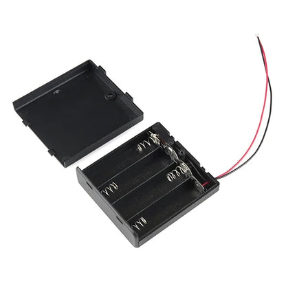 Battery Holder 4xAA with Cover and Switch - (AD34405)