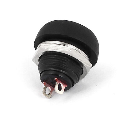 PBS-33B Black Waterproof Momentary Push Button Switch Round 12mm - (AD14766)