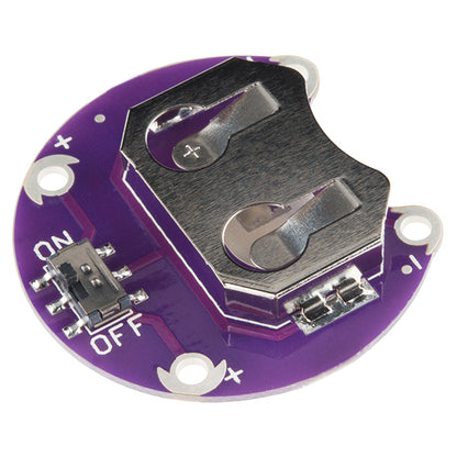 LilyPad Coin Cell Battery Holder - Switched - 20mm [DEV-13883] - (AD37087)