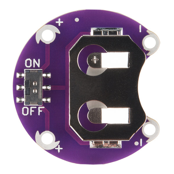 LilyPad Coin Cell Battery Holder - Switched - 20mm [DEV-13883] - (AD37087)