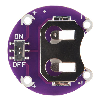 LilyPad Coin Cell Battery Holder - Switched - 20mm [DEV-13883] - (AD37087)